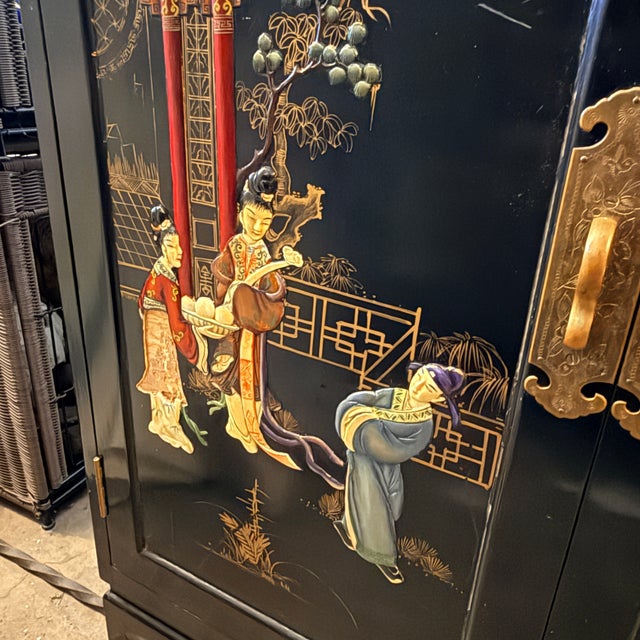 Pair of Lacquered Japanese Chests These are fabulous—not perfect—but fabulous. They would look great flanking a doorway or...