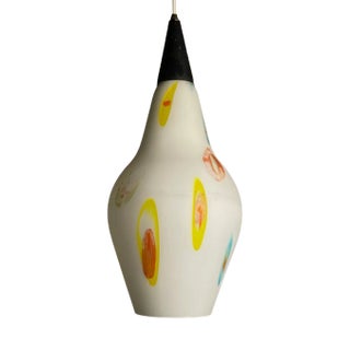 Mid-Century Opaline Murano Glass Pendant Lamp from Stilnovo, 1950s For Sale