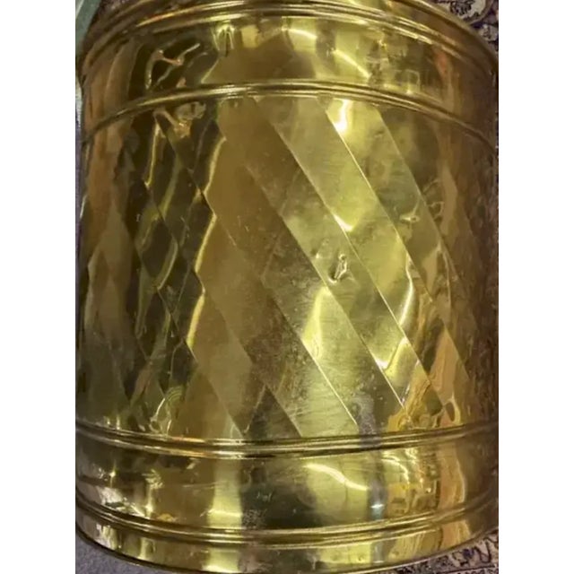 Mid Century Brass Planter, Decor, Signed For Sale - Image 4 of 6