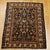 Textile Vintage Malayer Area Rug, Hand-Knotted Wool, Geometric Pattern, 4x4, Navy & Ivory For Sale - Image 7 of 14