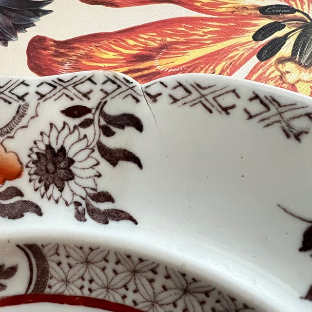 Antique 1820s Mason's Patent Ironstone "Pekin" Chinese Landscape Plate – 10.25" For Sale - Image 10 of 12
