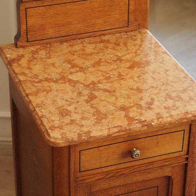 Gründerzeit Dressing Table with Three-Winged Mirror and Marble Top, 1890s For Sale - Image 4 of 17