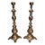 Bulb Shape Brass Candlesticks - a Pair For Sale