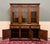 Brown Antique English Large Bookcase Cupboard Cabinet Triple Door Glass Oak C. 1930s For Sale - Image 8 of 18