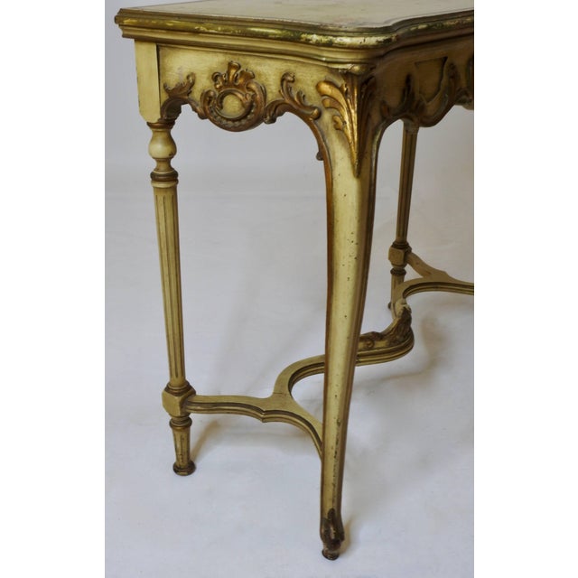Wood Early 20th Century Hand-Painted Italian Console Table For Sale - Image 7 of 10