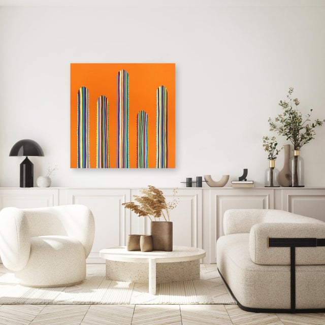 Orange Marmalade - Colorful Vibrant Abstract Southwestern Inspired Original Artwork by Will Beger For Sale - Image 8 of 9