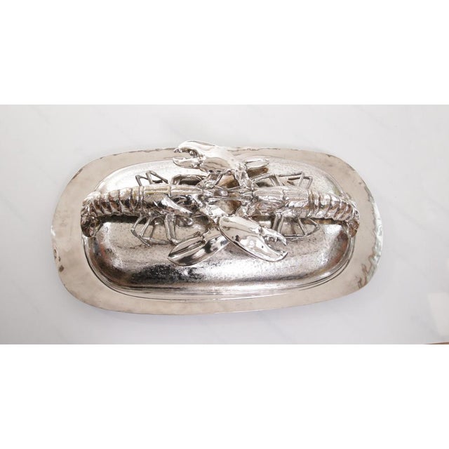 Silver King Size Lobsters Dish in Silver-Plating by Franco Lapini, 1970s For Sale - Image 8 of 18