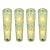 Monumental Green Murano Glass Wall Sconces From Italy – Set of Four For Sale