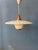 Metal Vintage Enamel Opaline Glass Pendant Lamp from Louis Kalff For Sale - Image 7 of 11