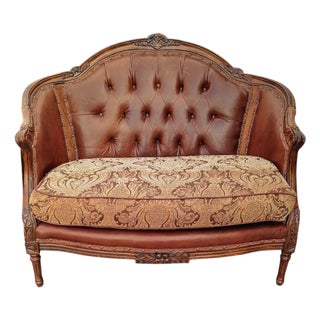 Discover the Allure of a Bygone Era With This Exquisite Vintage Settee by Christina Ferrare For Sale