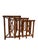 1970s Vintage Burnt Bamboo Rattan Nesting Tables With Glass Tops, Set of 3, C. 1970s For Sale - Image 5 of 17