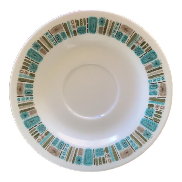 Mid Century Modern Texas Ware Dishes Atomic Design in Blues For Sale