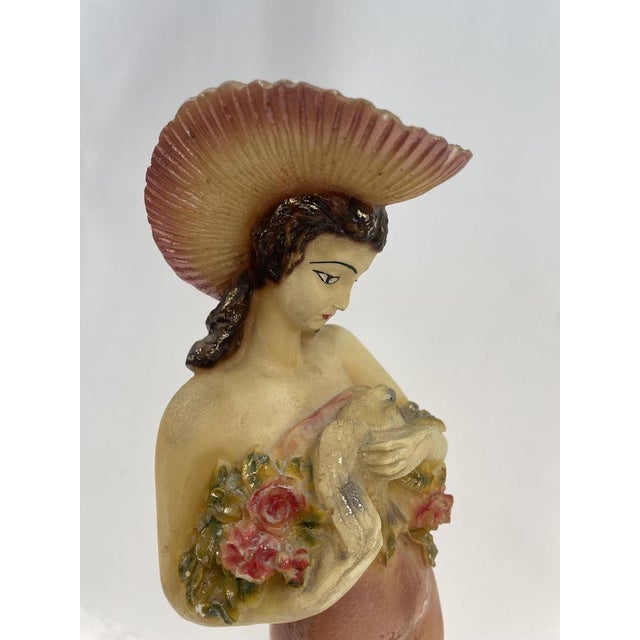Decorative Figurine Depicting a Floral Woman, 1960s For Sale - Image 3 of 10