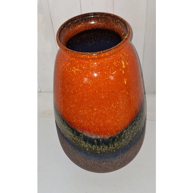 Vintage German Ceramic Model Number N 076 1040 Vase, 1970s For Sale - Image 3 of 5