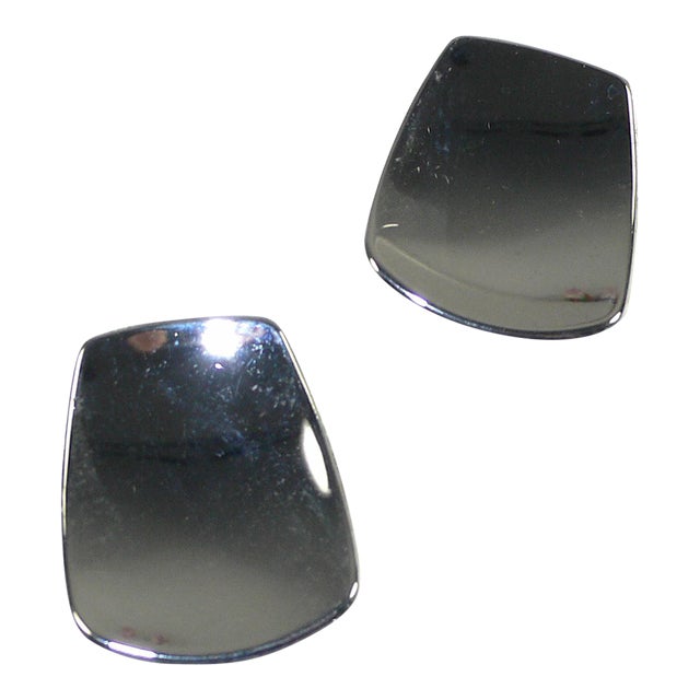 1950/60s Vintage Mid-Century Chrome Cabinet Knobs Nos Nib - a Pair For Sale