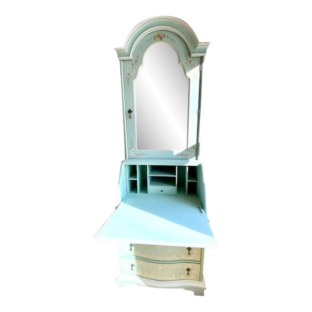 Light Blue Secretary Desk by John Widdicomb For Sale