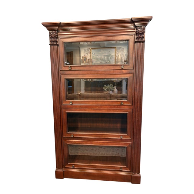 Hooker Furniture Three-Piece Barrister Bookcase For Sale In Indianapolis - Image 6 of 17