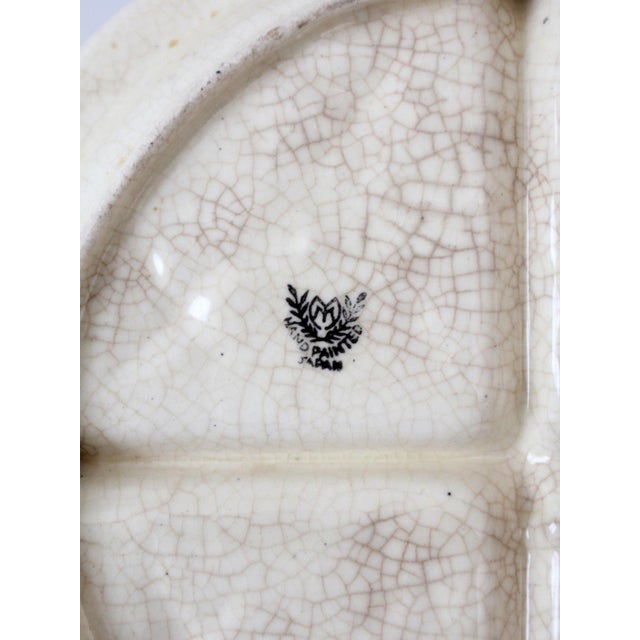 Vintage Japanese Floral Porcelain Serving Dish With Handle For Sale - Image 13 of 13