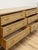 Vintage MCM Gray Washed Blonde Dresser Six Drawer With Metal Handles For Sale - Image 11 of 13