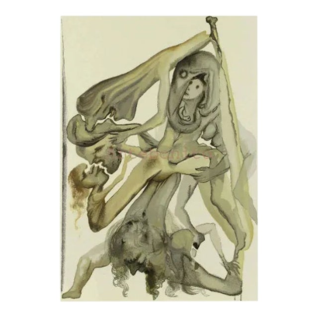 1960s Salvador Dali Woodcut Hell 4 the Limbos For Sale