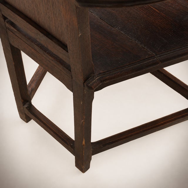 Early Medieval Carved Wooden Armchair, France, 1900s For Sale - Image 9 of 11