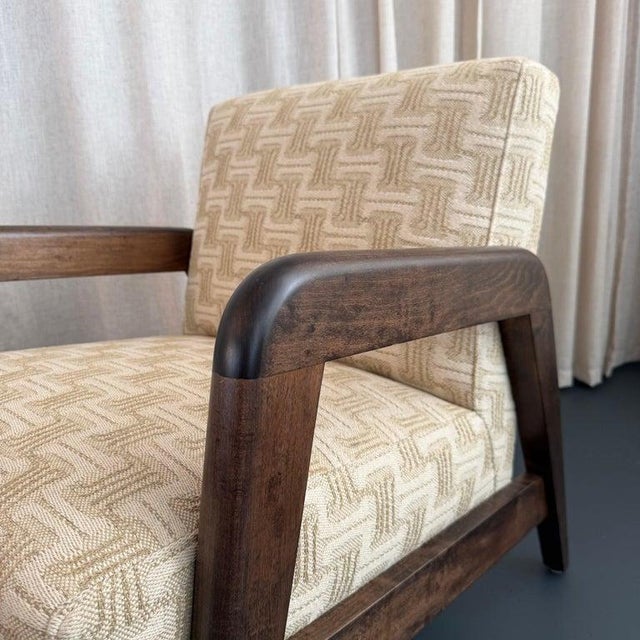 Cream 1950s Mid-Century Modern Thonet Armchair Attributed to Russel Wright For Sale - Image 8 of 13