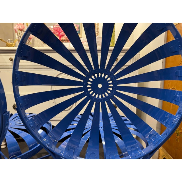 1930s 1930s Blue Pillow Chairs For Sale - Image 5 of 5