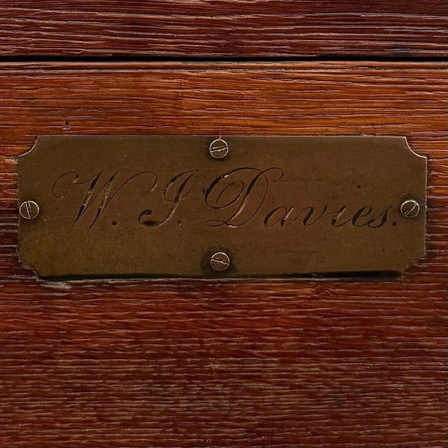 2000 - 2009 Antique 19th Century English Victorian Iron-Bound Oak Silver Chest For Sale - Image 5 of 13