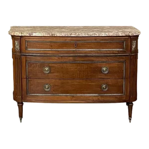 Antique French Louis XVI Marble Top Commode