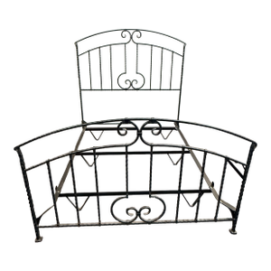 Full Size Claudio Rayes Wrought Iron Bed Frame, Model 28