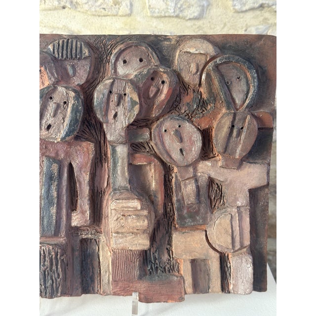 Odile Devauchelle, Anthropomorphic bas-relief, 1960s, Ceramic For Sale - Image 15 of 16
