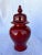 Ceramic W & J Sloane Burgundy Hung Ginger Jar For Sale - Image 7 of 7