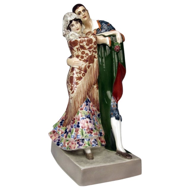 Dancing Spanish Couple Figurine by Karl Perl, 1922 For Sale - Image 9 of 9