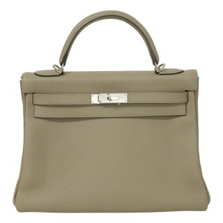 Hermès Kelly 32 Gris Mouette Togo Palladium Hardware 2018 For Sale
