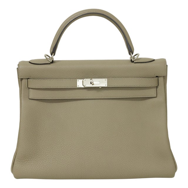 Hermès Kelly 32 Gris Mouette Togo Palladium Hardware 2018 For Sale