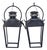 Mid 20th Century English Country House Iron Lanterns with Glass Panels, Unwired - a Pair For Sale