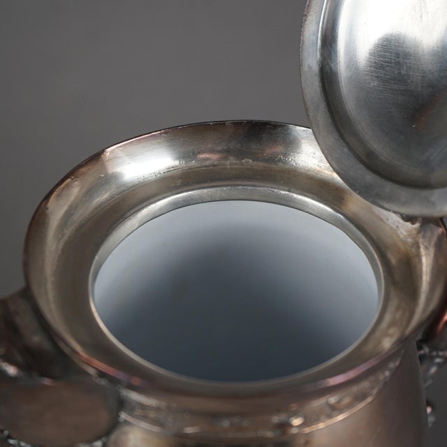 Antique Silver Plated Insulated Water Pitcher, Circa 1890 For Sale - Image 9 of 11