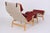 Red Set of Pernilla Lounge Chair and Ottoman by Bruno Mathsson for Dux, 1970s For Sale - Image 8 of 14