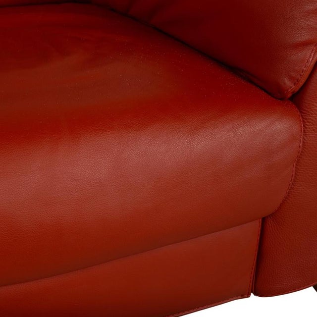 Armchair in Red Leather by Natuzzi For Sale - Image 5 of 16