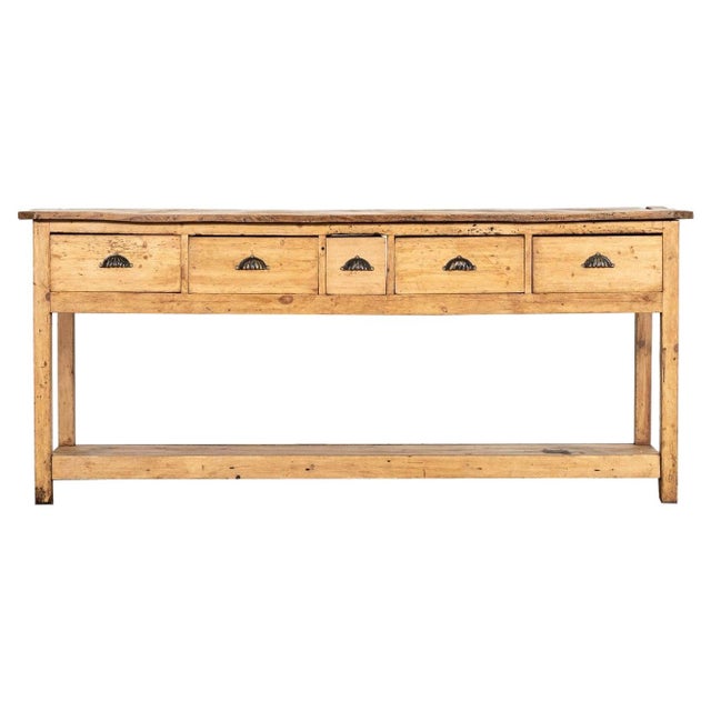 Georgian English Rustic Bleached Pine Dresser Base For Sale - Image 16 of 16