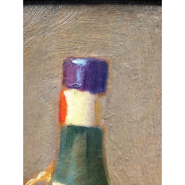 Mid 20th Century "Chianti With Orange" Still Life Painting by Claude Buck, Framed For Sale - Image 4 of 7