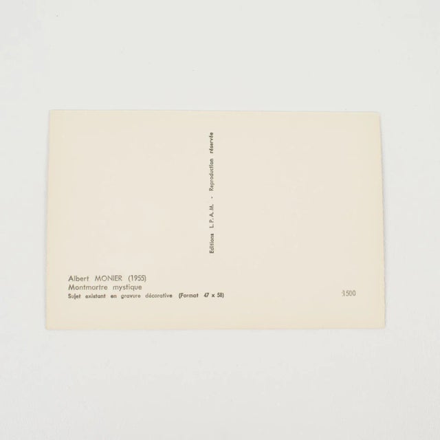 Montmartre, Paris - Black and White Original Photograph Postcard For Sale In Atlanta - Image 6 of 7