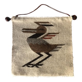 Vintage Southwest Bird Wall Textile For Sale