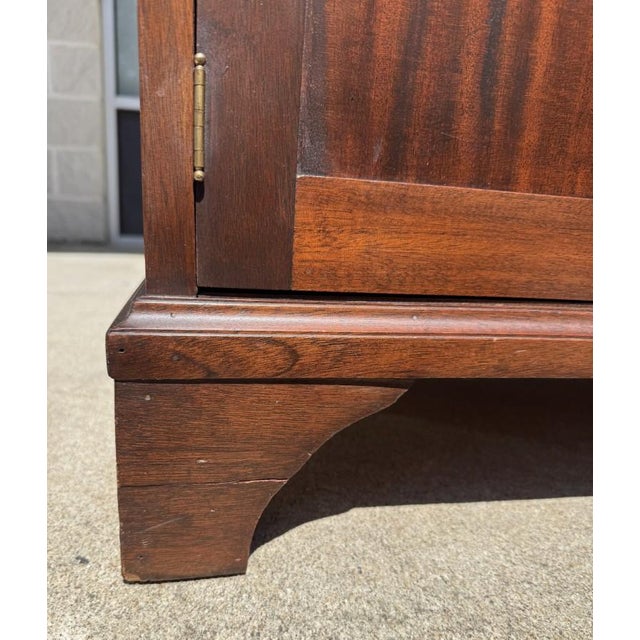 Vintage NC-Made Solid Mahogany Step Back Cupboard For Sale - Image 16 of 16