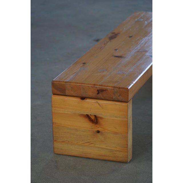 Mid-Century Swedish Modern Brutalist Table or Bench in Pine, 1960s For Sale - Image 14 of 16