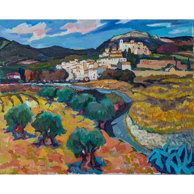 Reguera Canyelles Castle Landscape, Oil on Canvas, Framed For Sale - Image 8 of 8