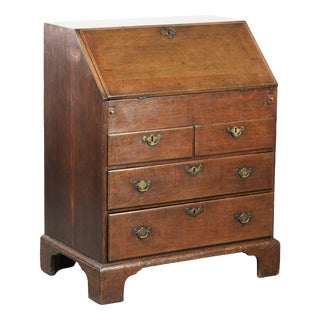 Antique English Oak Secretary, 18th Century For Sale