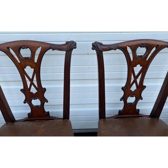 Chippendale Very Fine Set of Ten 18th Century Irish Chippendale Mahogany Dining Chairs For Sale - Image 3 of 12