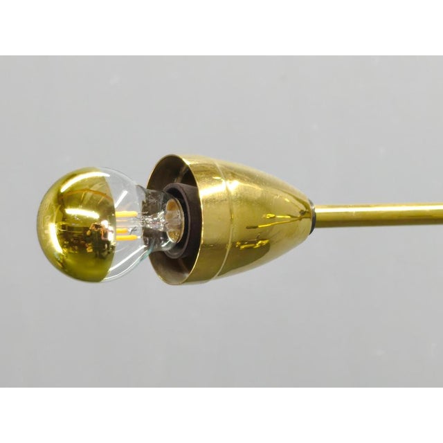 Italian Stilnovo Style Brass Sputnik Chandelier, 1970s For Sale - Image 6 of 12