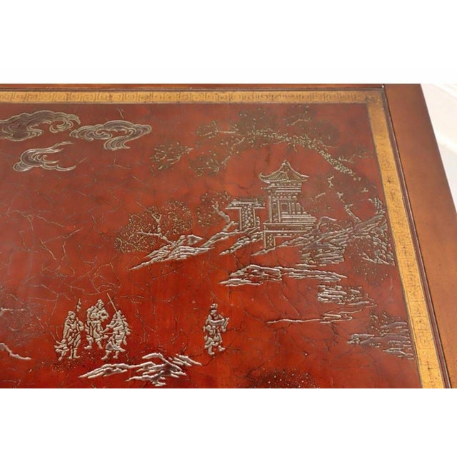 Drexel Drexel Heritage Hollywood Regency Chinoiserie Extension Dining Table, Circa 1970 For Sale - Image 4 of 18